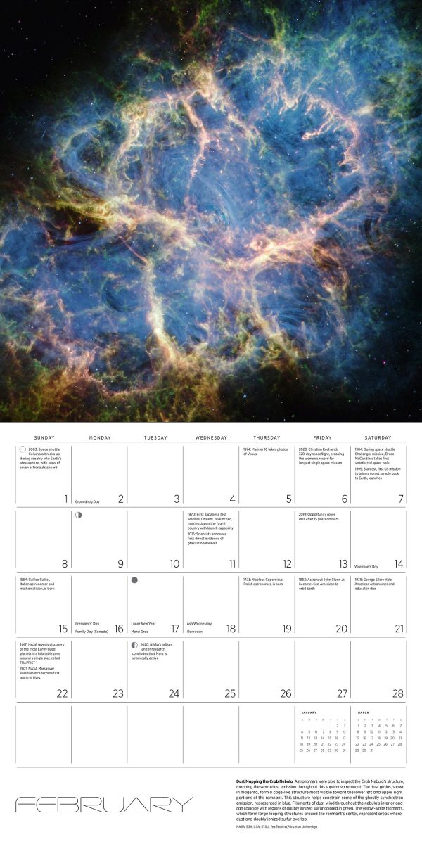 Space: Views from the Hubble and James Webb Telescopes 2026 Wall Calendar - Image 4