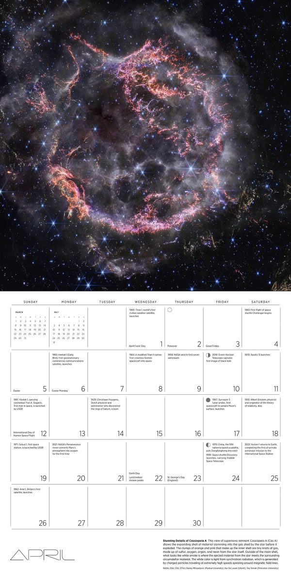 Space: Views from the Hubble and James Webb Telescopes 2026 Wall Calendar - Image 6