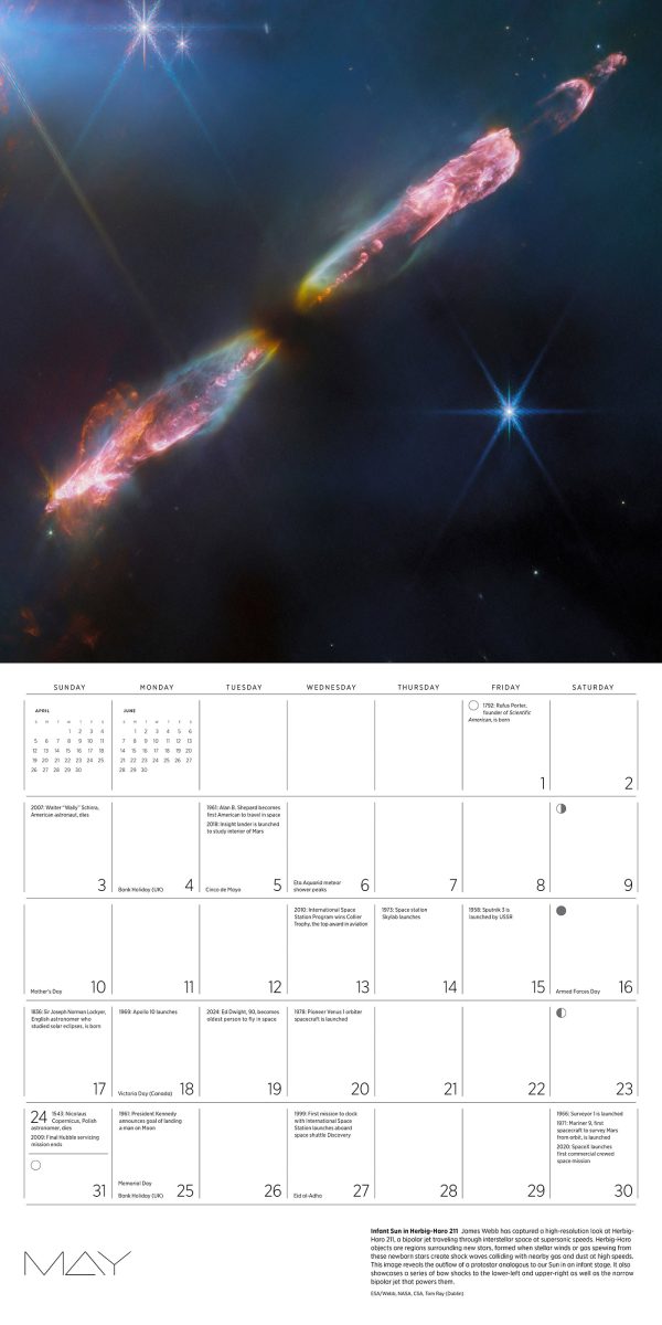 Space: Views from the Hubble and James Webb Telescopes 2026 Wall Calendar - Image 7