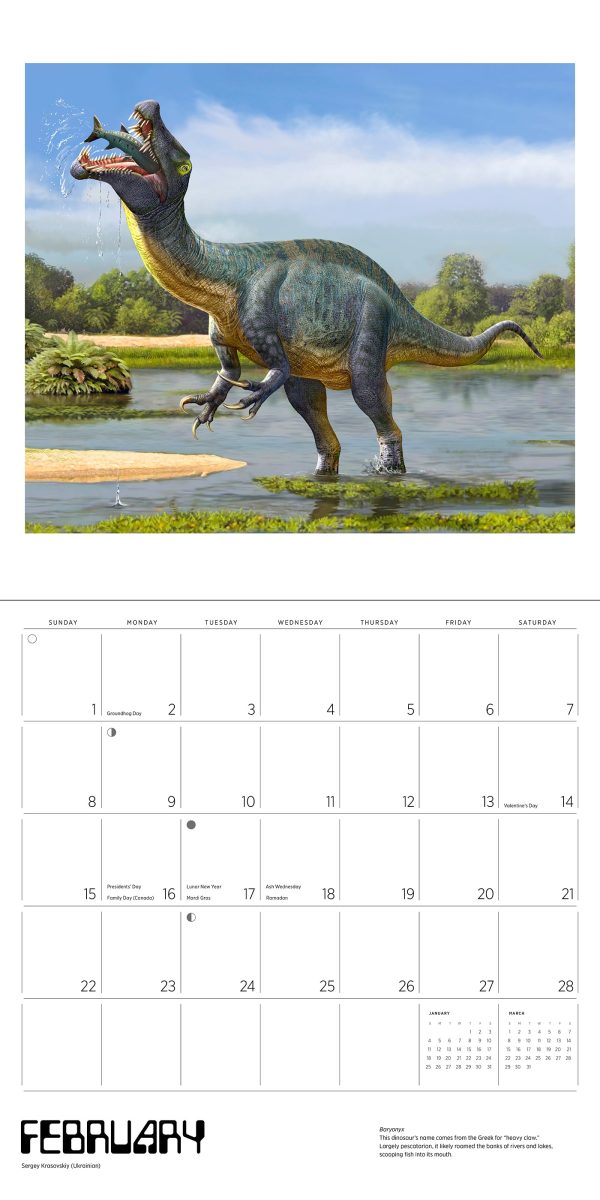 Dinosaurs: The Art of Sergey Krasovskiy 2026 Wall Calendar - Image 4