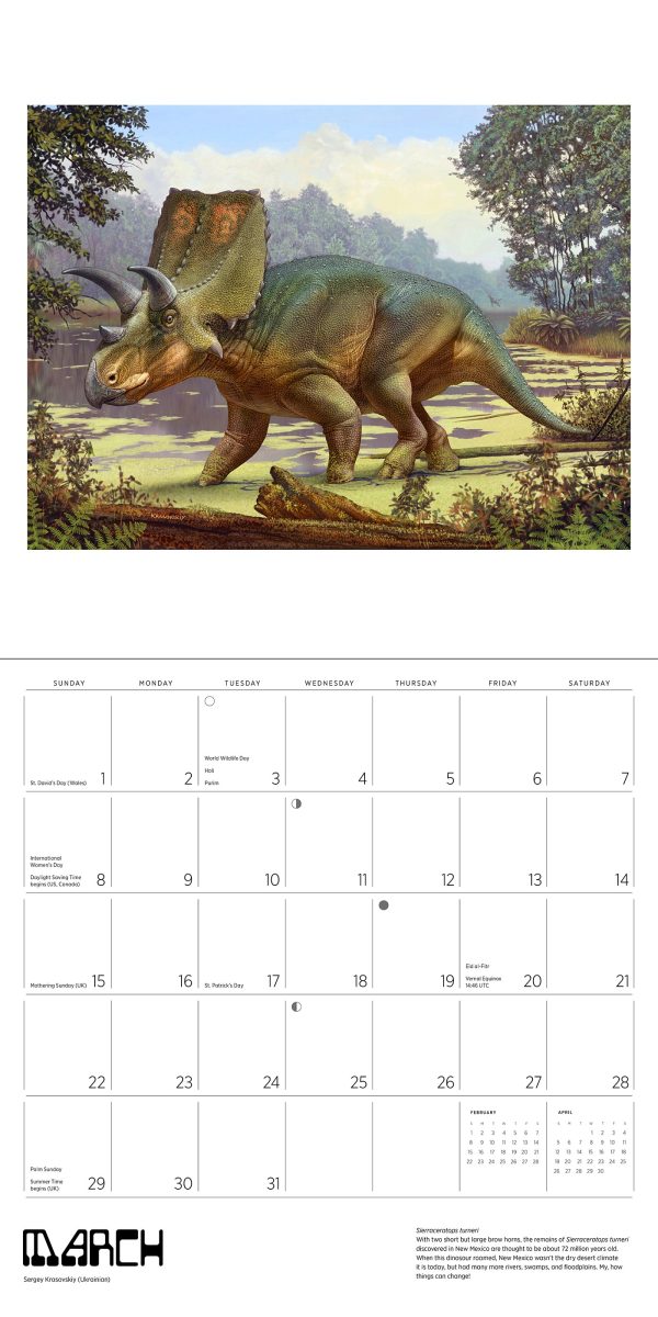 Dinosaurs: The Art of Sergey Krasovskiy 2026 Wall Calendar - Image 5