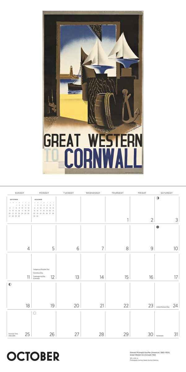 England by Rail: Vintage Travel Posters 2026 Wall Calendar - Image 4
