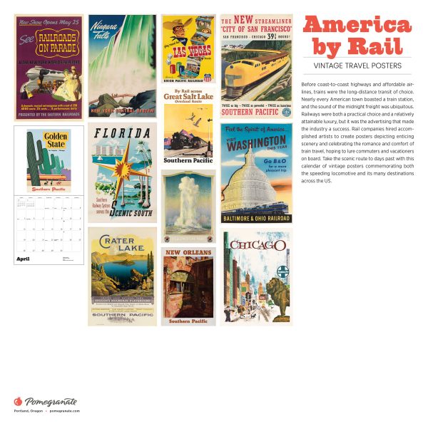 America by Rail: Vintage Travel Posters 2026 Wall Calendar - Image 6