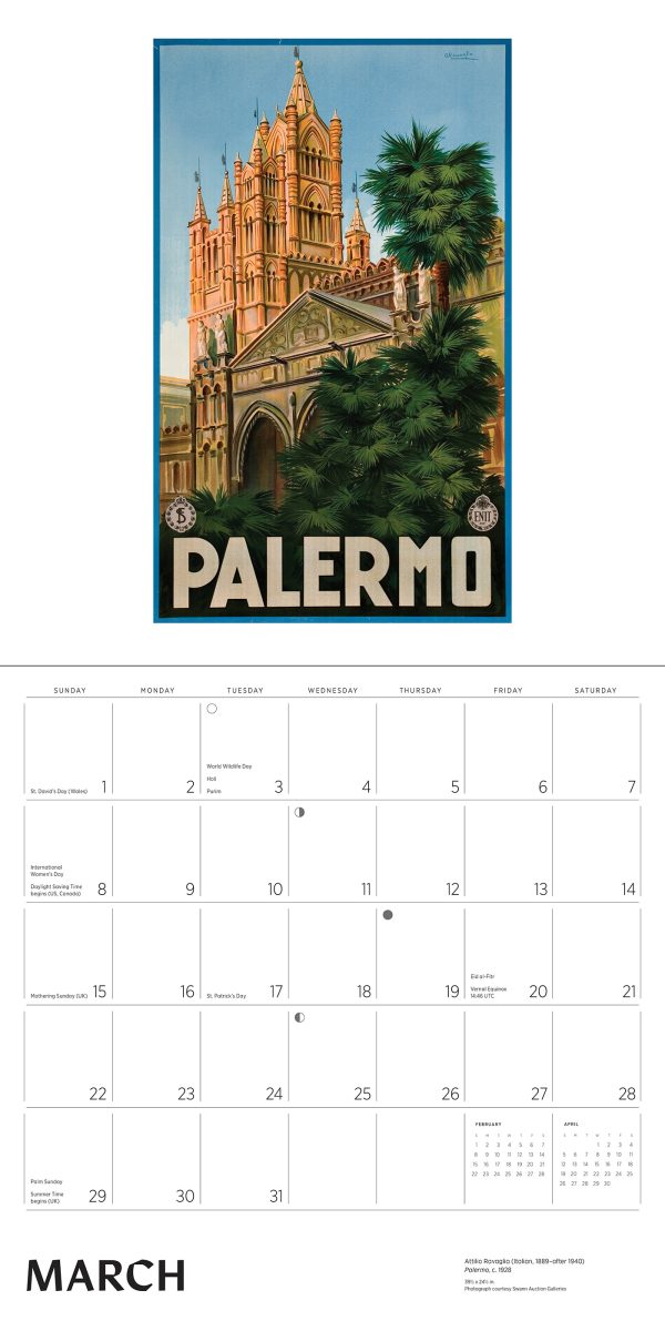 Italy: Vintage Travel Posters 2026 Wall Calendar - Image 3