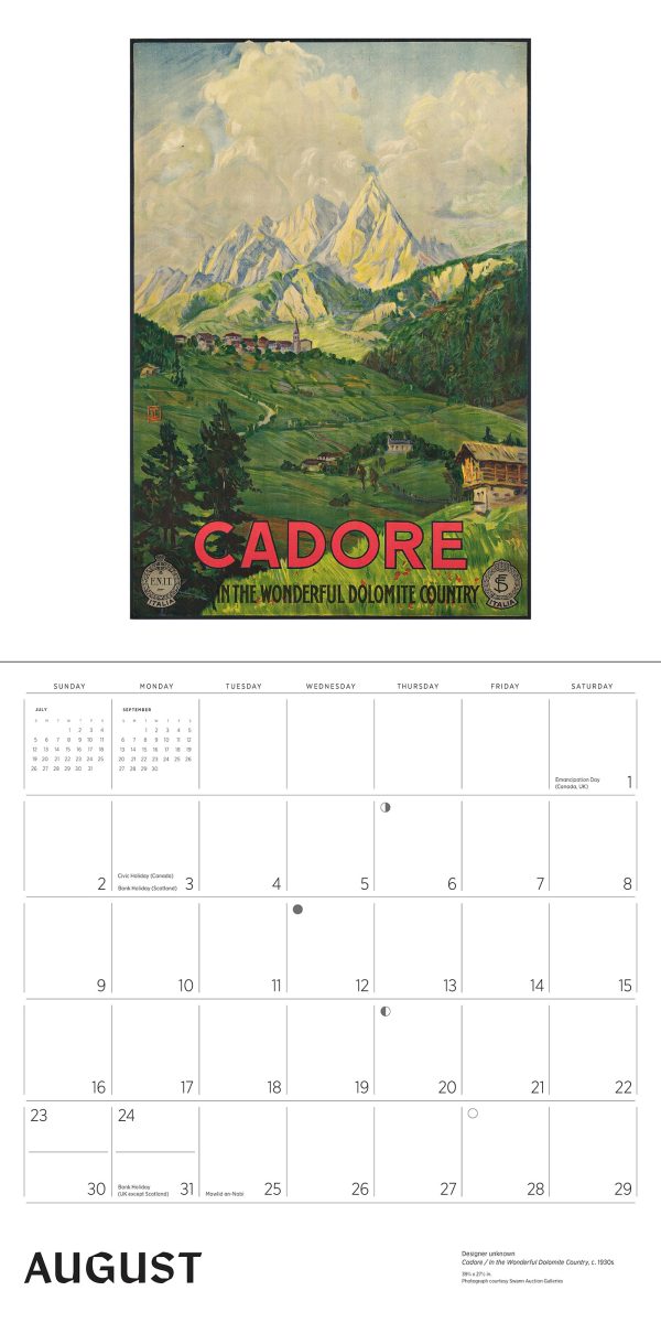 Italy: Vintage Travel Posters 2026 Wall Calendar - Image 5