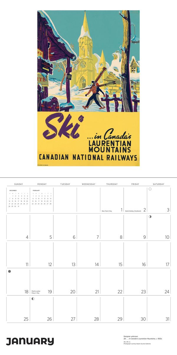 Canada: Vintage Travel Posters 2026 Wall Calendar - Image 3