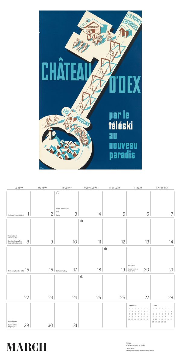 Ski the World: Vintage Posters 2026 Wall Calendar - Image 3