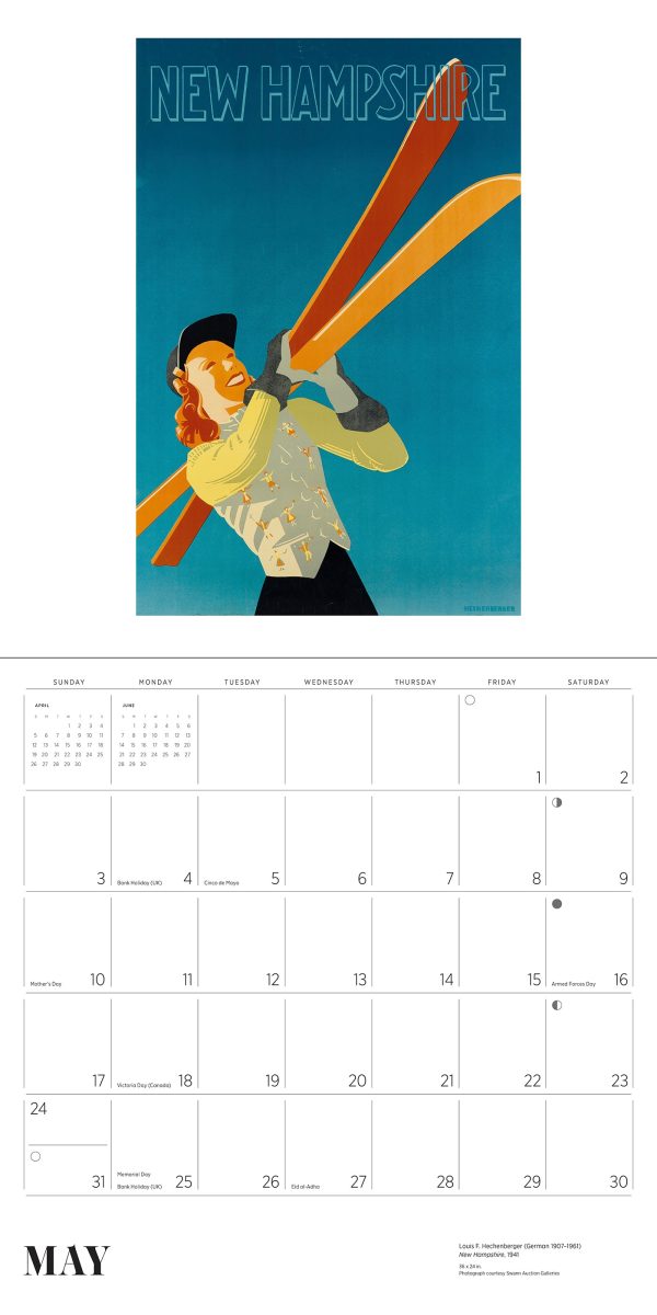 Ski the World: Vintage Posters 2026 Wall Calendar - Image 4