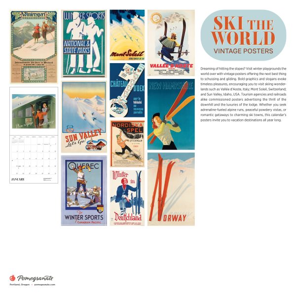 Ski the World: Vintage Posters 2026 Wall Calendar - Image 6