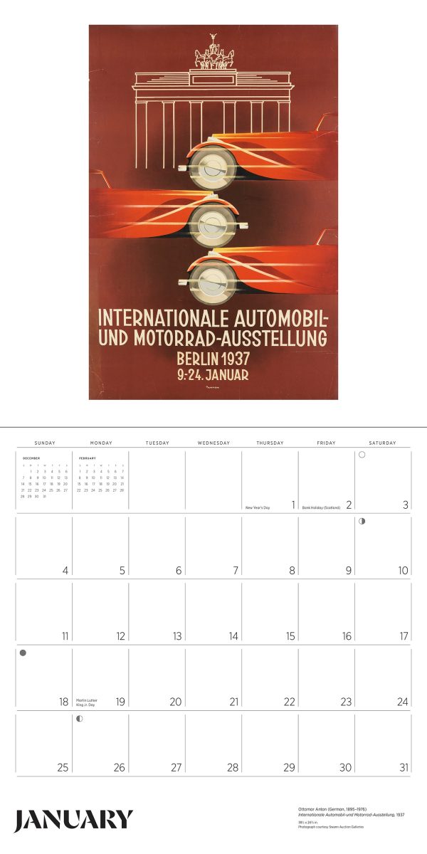 Automobiles: Vintage Posters 2026 Wall Calendar - Image 3