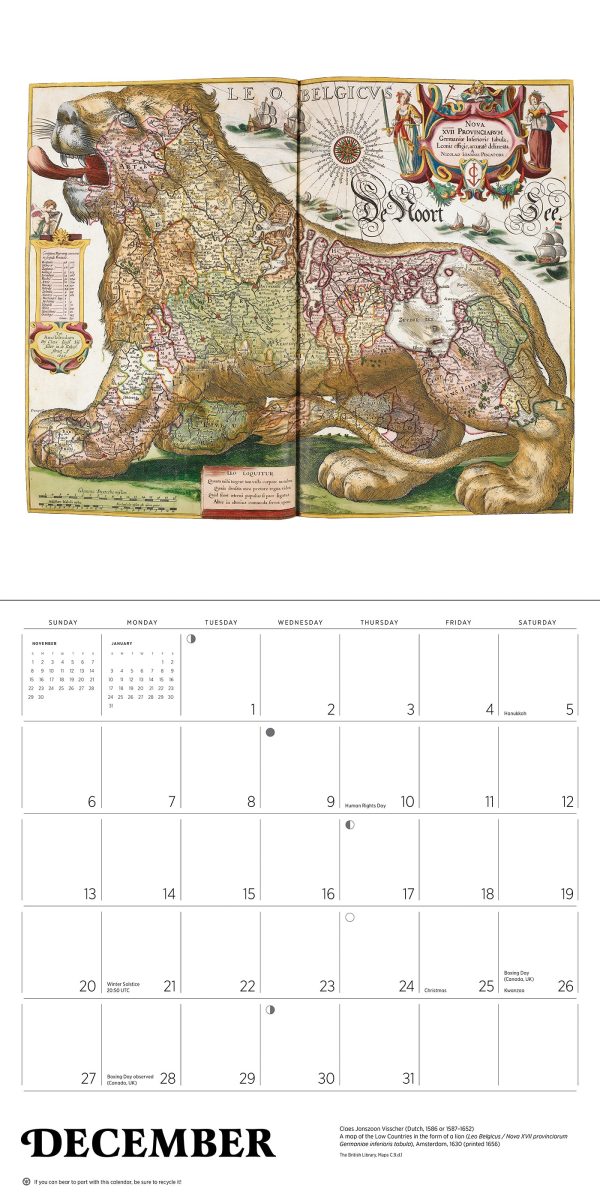 Antique Maps 2026 Wall Calendar - Image 3