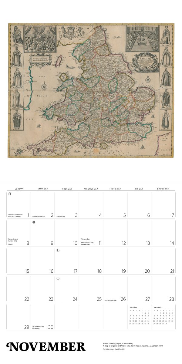 Antique Maps 2026 Wall Calendar - Image 4