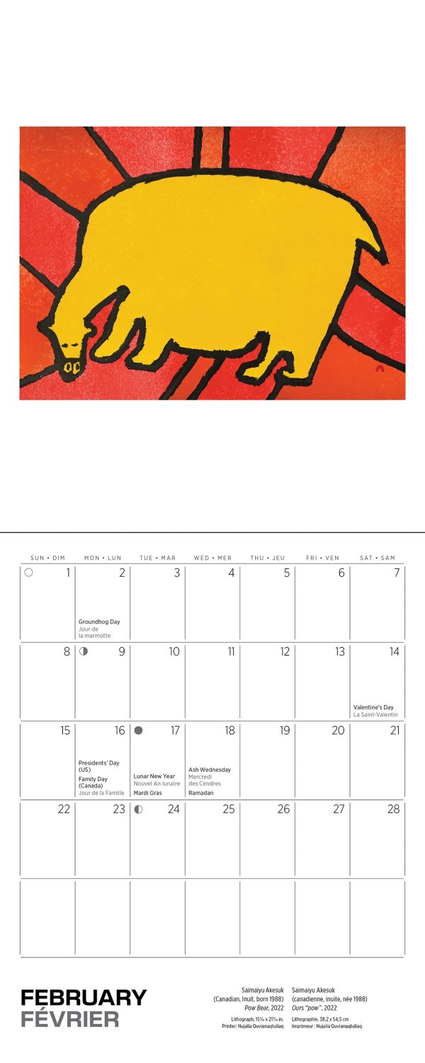 Inuit Art: Kinngait 2026 Mini Wall Calendar - Image 3