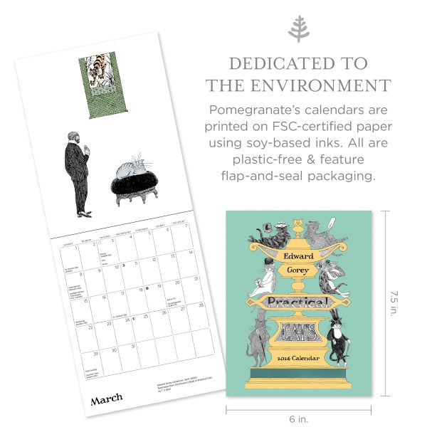 Edward Gorey: Practical Cats 2026 Mini Wall Calendar - Image 2