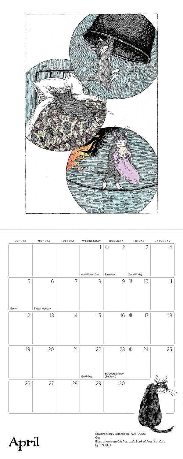 Edward Gorey: Practical Cats 2026 Mini Wall Calendar - Image 5
