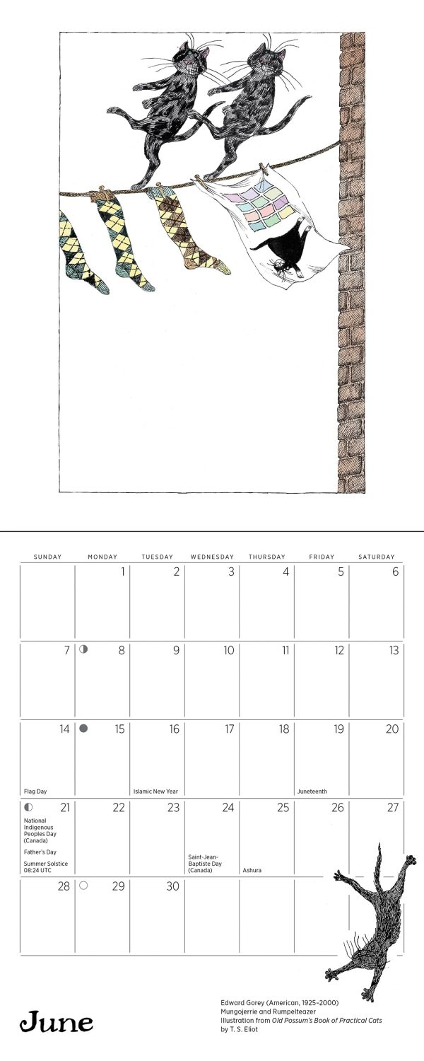 Edward Gorey: Practical Cats 2026 Mini Wall Calendar - Image 7