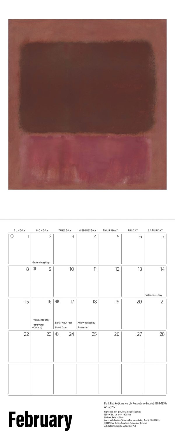 Rothko 2026 Mini Wall Calendar - Image 4