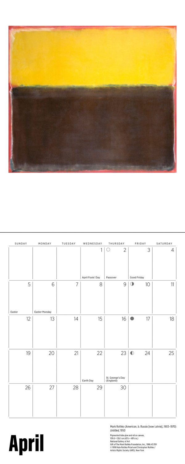 Rothko 2026 Mini Wall Calendar - Image 6
