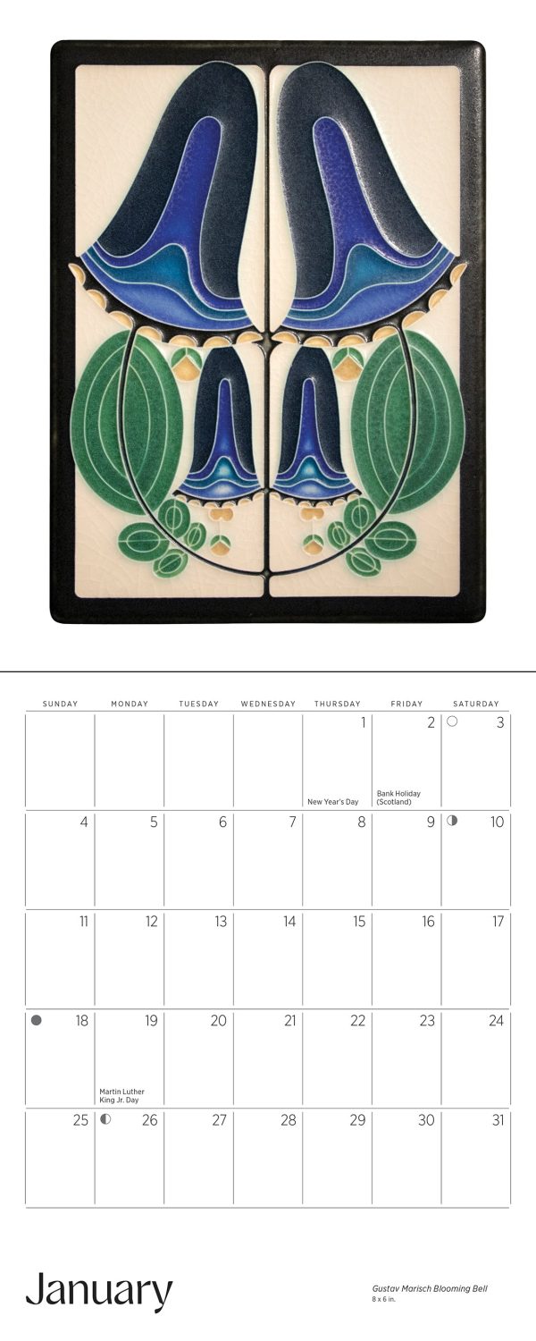 Arts & Crafts Tiles: Made by Motawi Tileworks 2026 Mini Wall Calendar - Image 3