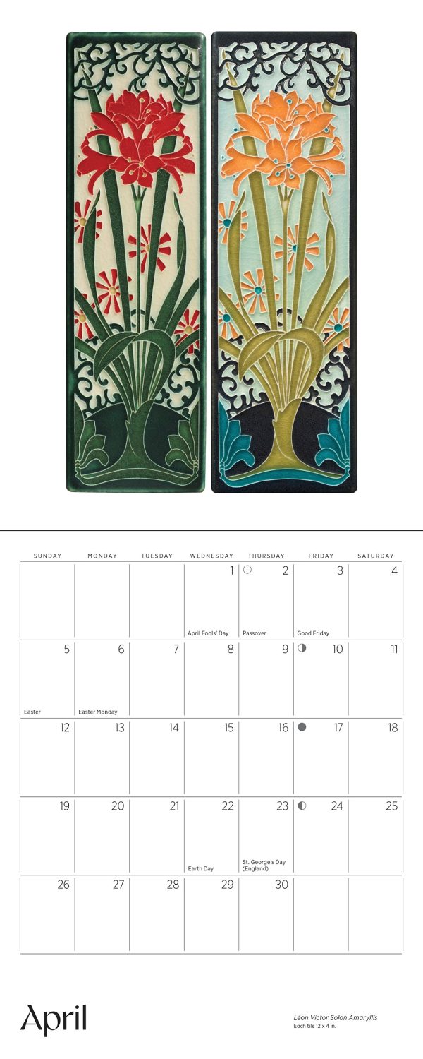 Arts & Crafts Tiles: Made by Motawi Tileworks 2026 Mini Wall Calendar - Image 6