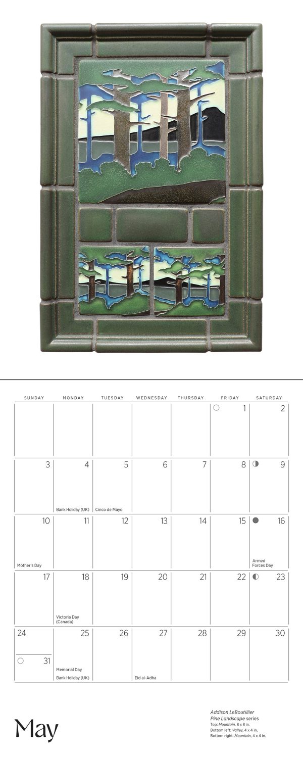 Arts & Crafts Tiles: Made by Motawi Tileworks 2026 Mini Wall Calendar - Image 7