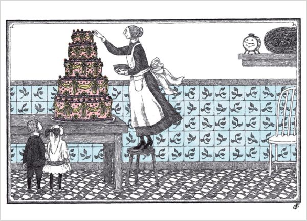 Edward Gorey: Birthday Cake Birthday Card