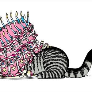 B. Kliban: Cat Undercaking Birthday Card