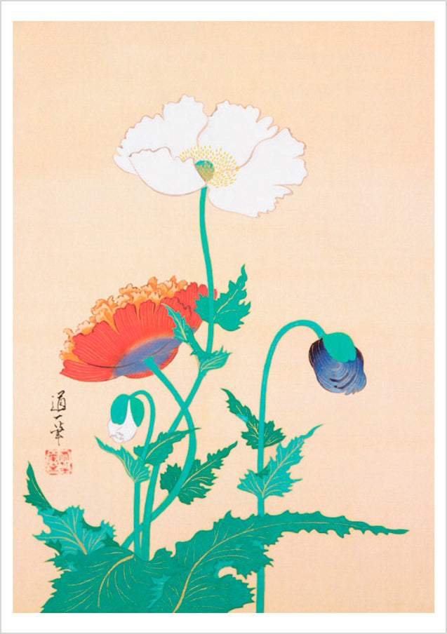 Sakai Dōitsu: Poppies Birthday Card