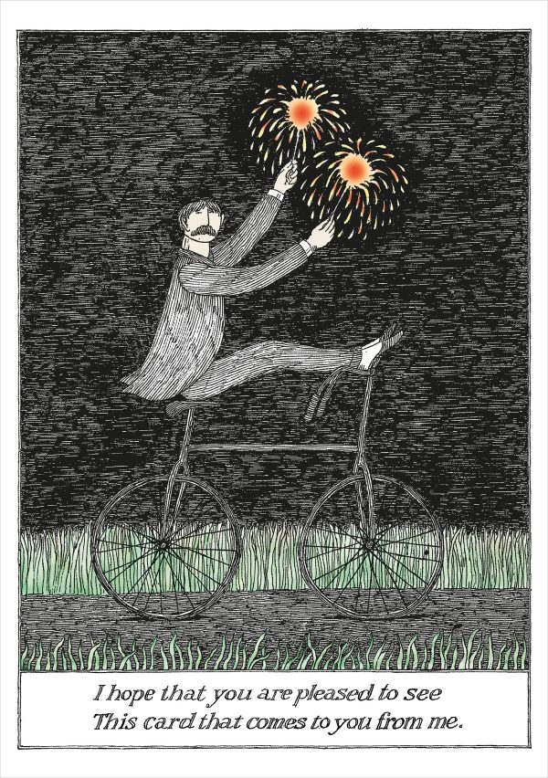 Edward Gorey: Pleased to See Birthday Card