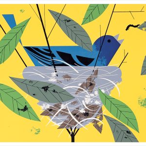 Charley Harper: Indigo Bunting Birthday Card