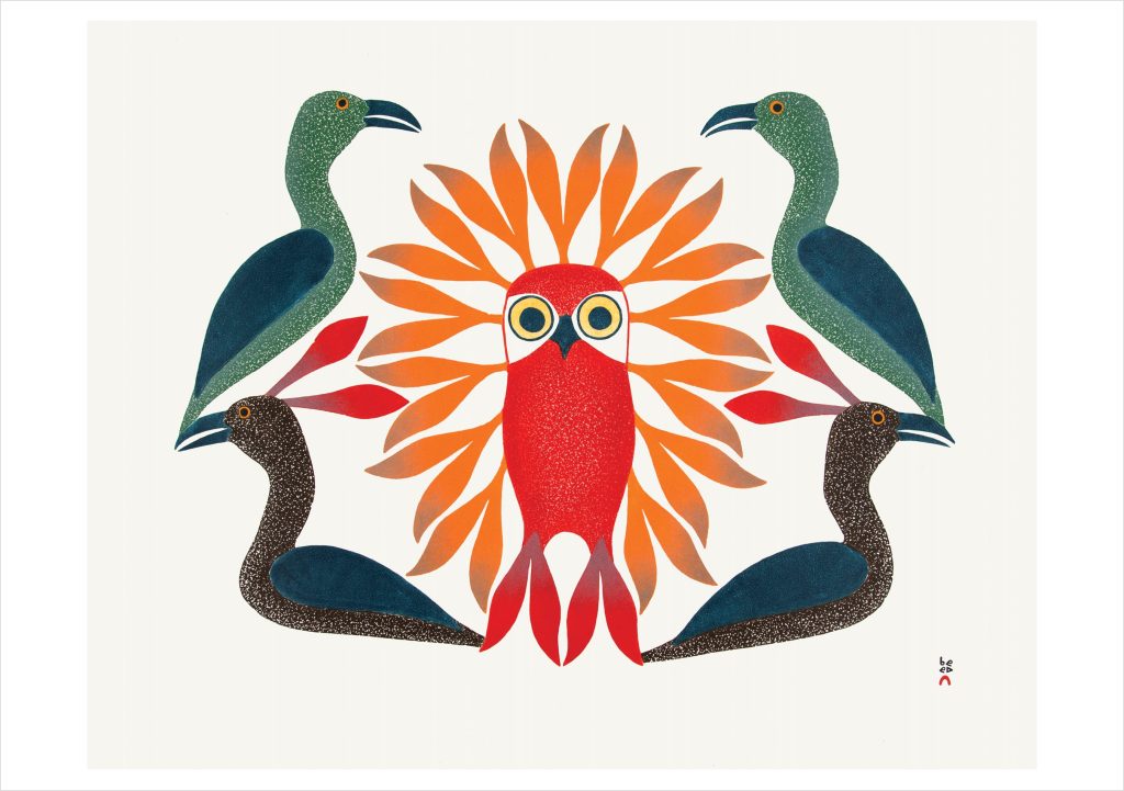 Kenojuak Ashevak: Loons Protect the Owl Birthday Card