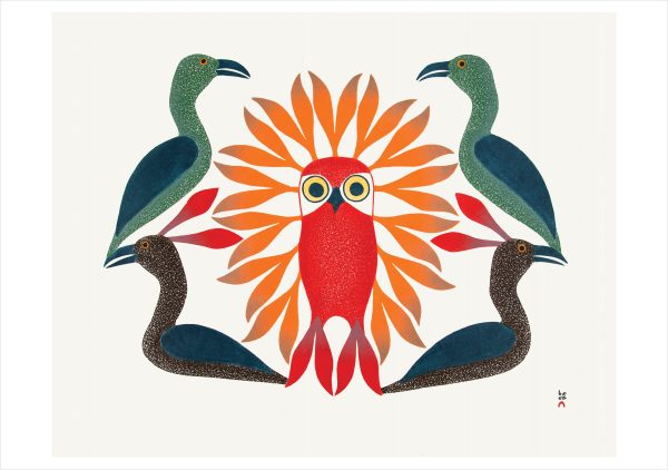 Kenojuak Ashevak: Loons Protect the Owl Birthday Card