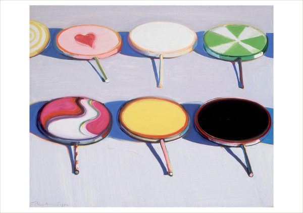 Wayne Thiebaud: Seven Suckers Birthday Card