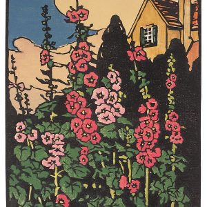 William S. Rice: Hollyhock Garden Birthday Card