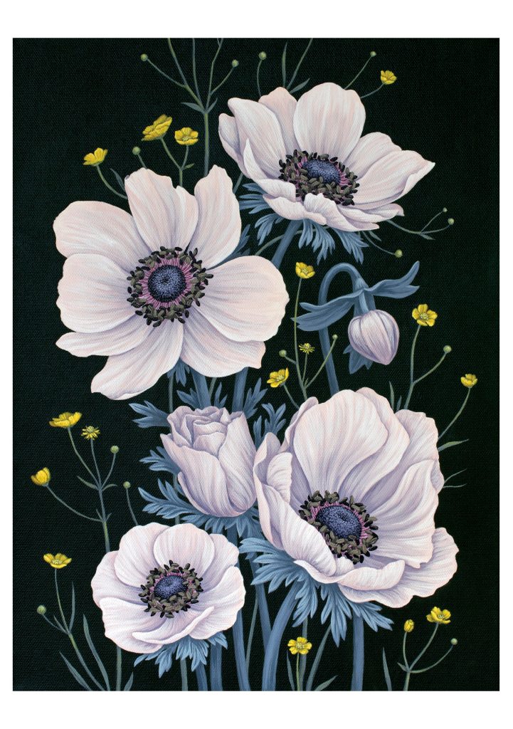 Vasilisa Romanenko: Anemones Birthday Card