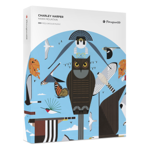 Charley Harper: Hawk Mountain 500-Piece Circular Jigsaw Puzzle