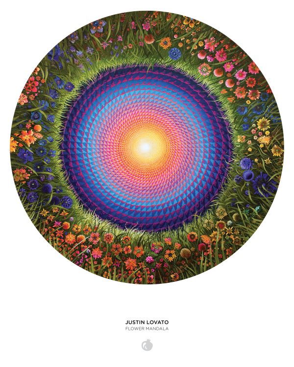 Justin Lovato: Flower Mandala 500-Piece Circular Jigsaw Puzzle - Image 3