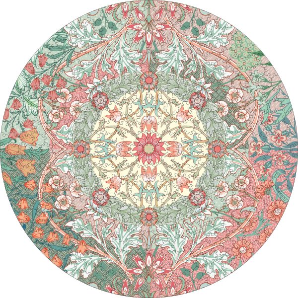 William Morris 500-Piece Circular Jigsaw Puzzle - Image 2