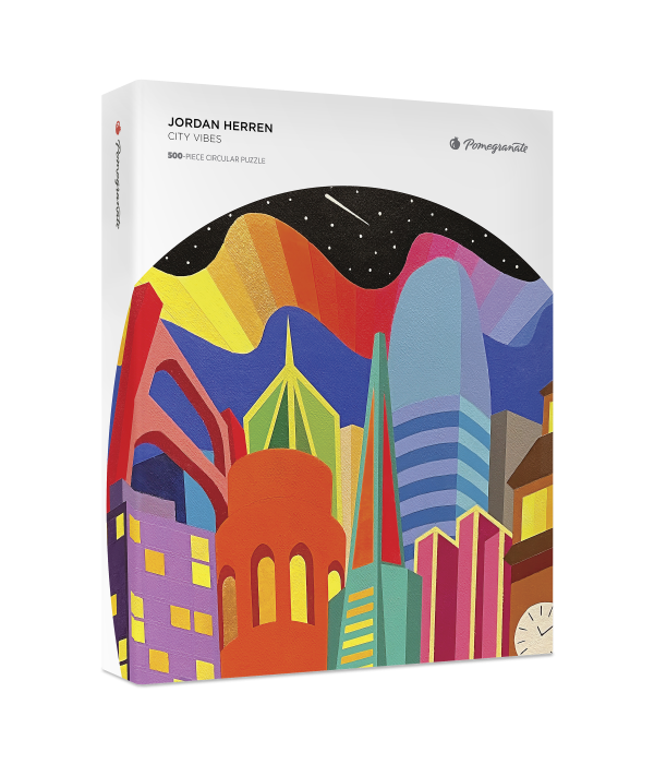 Jordan Herren: City Vibes 500-Piece Circular Jigsaw Puzzle