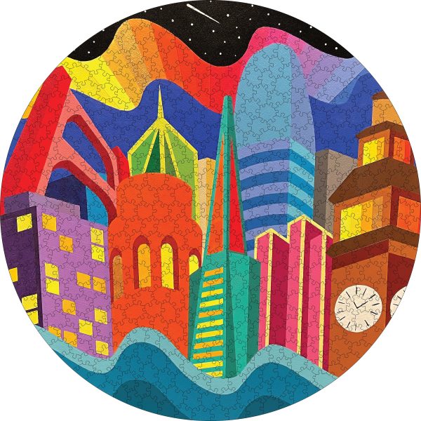 Jordan Herren: City Vibes 500-Piece Circular Jigsaw Puzzle - Image 2