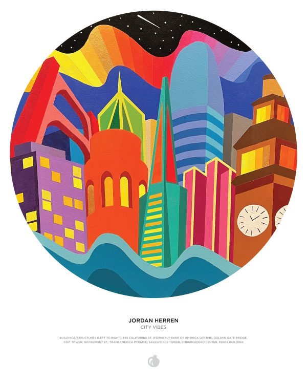 Jordan Herren: City Vibes 500-Piece Circular Jigsaw Puzzle - Image 3