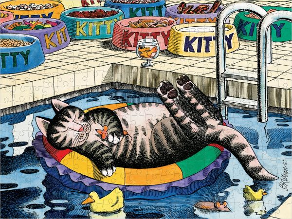B. Kliban: PoolCat 300-piece Jigsaw Puzzle - Image 2