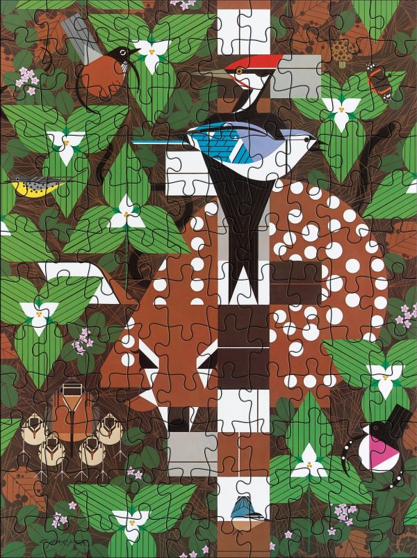 Charley Harper 120-Piece Double-Sided Jigsaw Puzzle Set - Image 5