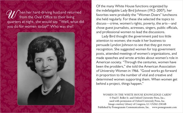Women in the White House: A Quiz Deck Of America's First Ladies Knowledge Cards - Image 5