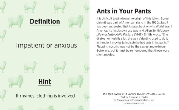 In Two Shakes of a Lamb's Tail: A Quiz Deck of Curious Sayings Knowledge Cards - Image 4