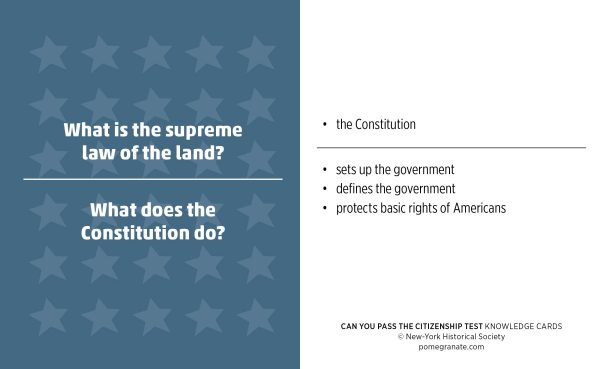 Can You Pass the Citizenship Test? Knowledge Cards - Image 3