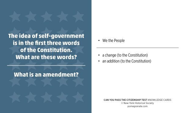 Can You Pass the Citizenship Test? Knowledge Cards - Image 4