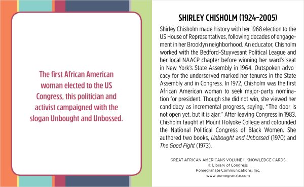 Great African Americans. Vol. II Knowledge Cards - Image 3