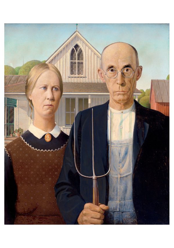 Grant Wood: American Gothic Notecard