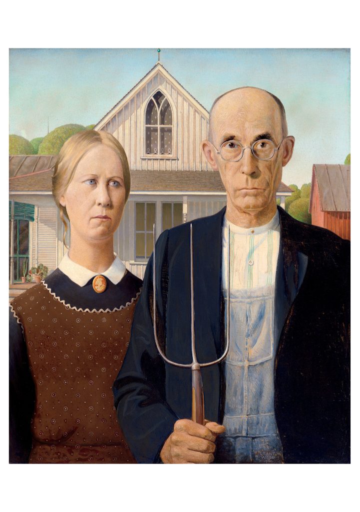Grant Wood: American Gothic Notecard